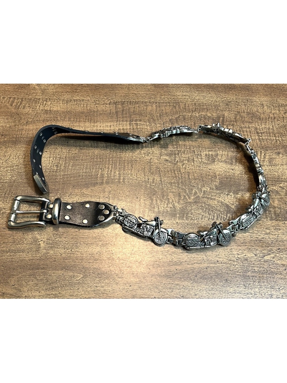 RARE π₯ Vintage Motorcycle Leather Belt 38β